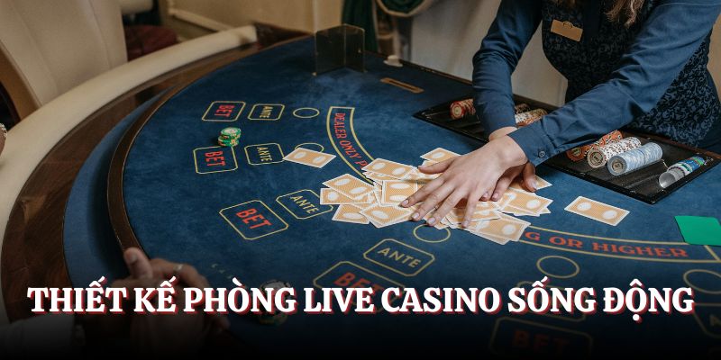 Thiết kế phòng live Casino sống động và hoành tráng